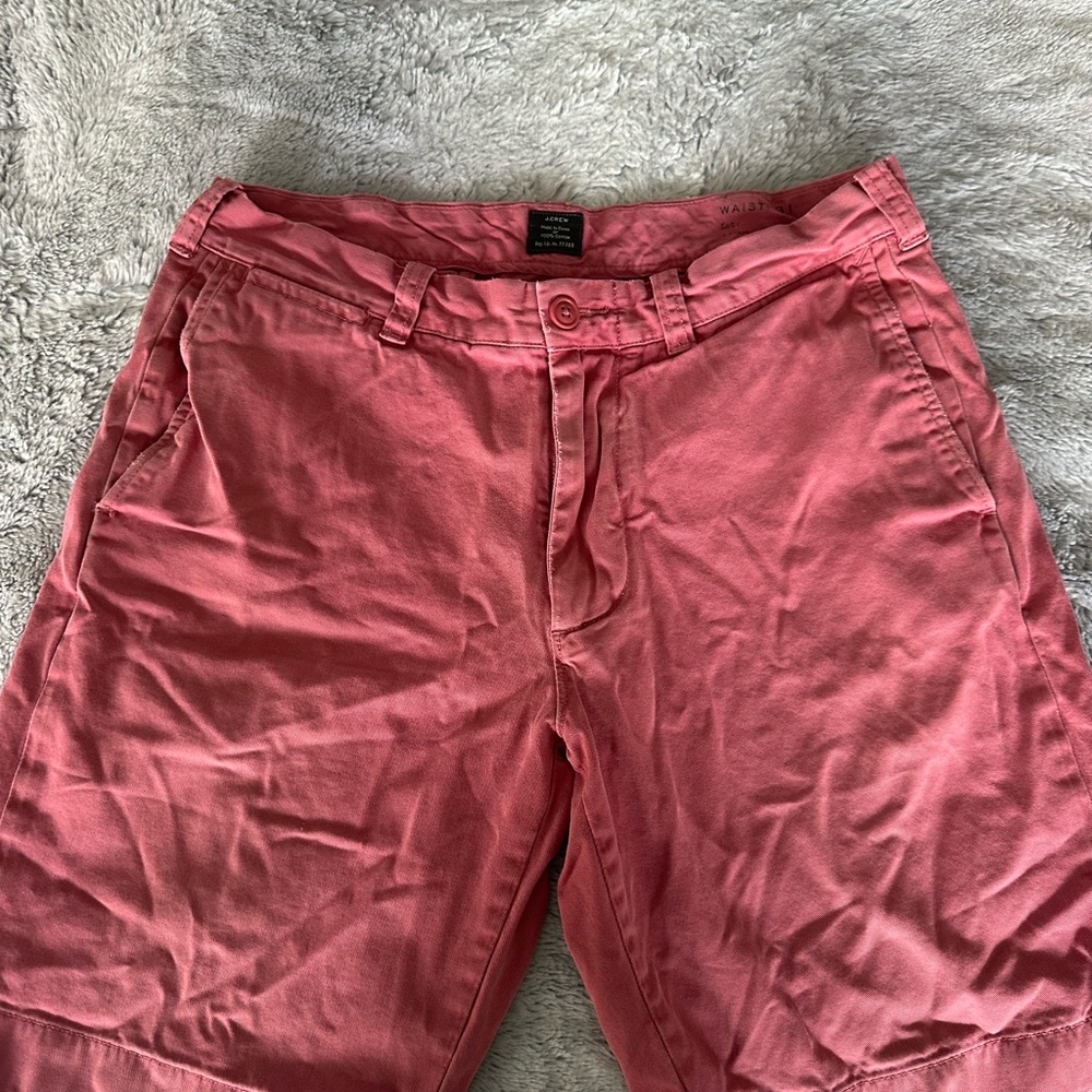 J. Crew Men’s Pink/Coral Casual Stanton Shorts Size 31 NWOT Perfect